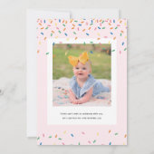 AardbeienCake Birthday Party Kaart (Achterkant)