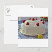 AardbeienCake Briefkaart (Voorkant / Achterkant)
