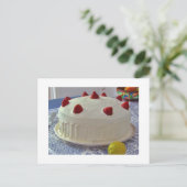 AardbeienCake Briefkaart (Staand voorkant)