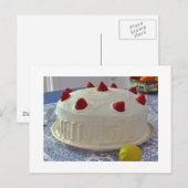 AardbeienCake Briefkaart (Voorkant / Achterkant)