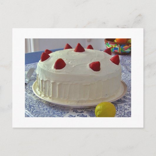 AardbeienCake Briefkaart (Voorkant)