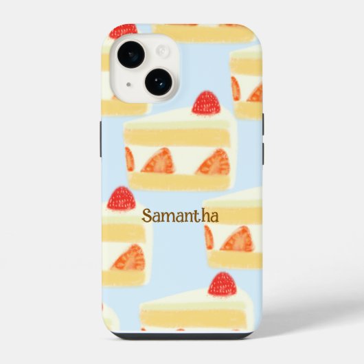 AardbeienCake iPhone Hoesje (Achterkant)