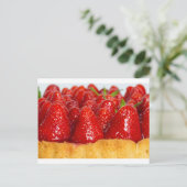 Aardbeiencake met munt briefkaart (Staand voorkant)