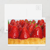Aardbeiencake met munt briefkaart (Voorkant / Achterkant)