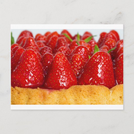 Aardbeiencake met munt briefkaart (Voorkant)