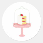 AardbeienCake Ronde Sticker (Voorkant)