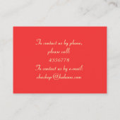 aardbeiencake visitekaartje (Achterkant)