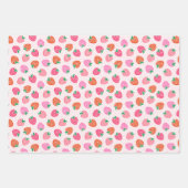 Aardbeiencheques & Argyle Christmas Pink Green Inpakpapier Vel (Voorkant)