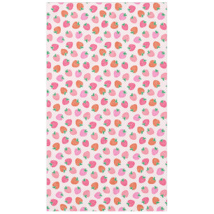 Aardbeiencheques - roze en rood tafelkleed