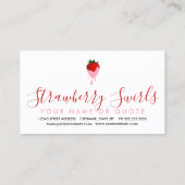 aardbeienchocolade-aardbeienkaart visitekaartje (Achterkant)