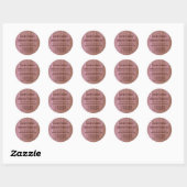 Aardbeienchocolade-bedrijf / profiel ronde sticker (Vel)