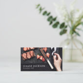 Aardbeienchocolade, Chef, Koken Visitekaartje (Staand voorkant)