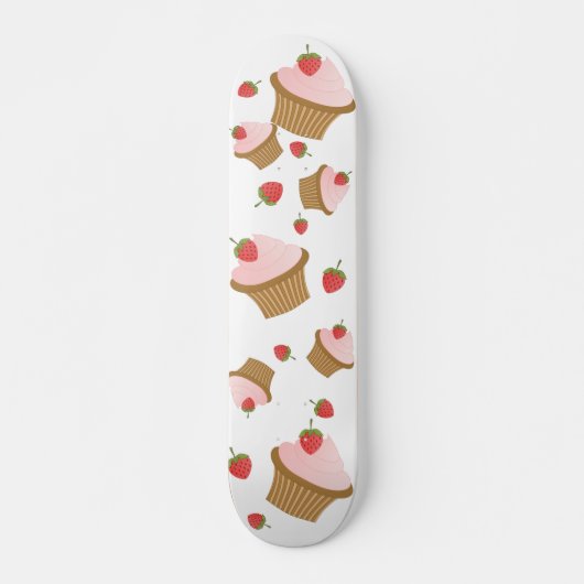 Aardbeienchocolade Cupcake Persoonlijk Skateboard (Voorkant)