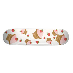 Aardbeienchocolade Cupcake Persoonlijk Skateboard