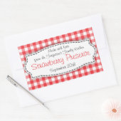 Aardbeienconserven of jam sticker met keurmerk voo (Envelop)