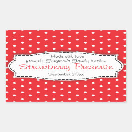Aardbeienconserven of jam sticker met keurmerk voo