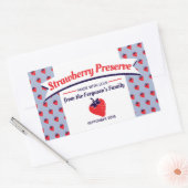 Aardbeienconserven of jam sticker met keurmerk voo (Envelop)