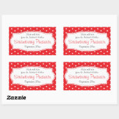 Aardbeienconservering of jam voedsellabel sticker (Vel)