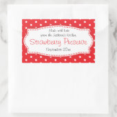 Aardbeienconservering of jam voedsellabel sticker (Tas)