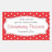 Aardbeienconservering of jam voedsellabel sticker (Voorkant)