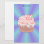 aardbeiencupcake-briefpapier briefpapier (Voorkant / Achterkant)