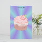 aardbeiencupcake-briefpapier briefpapier (Staand voorkant)