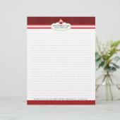 Aardbeiencupcake gevoerd receptenpapier custom briefhoofd (Staand voorkant)