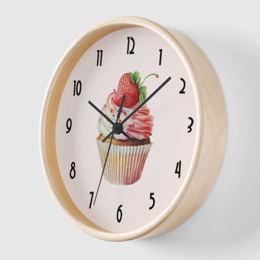 Aardbeiencupcake zoet dessert (Hoek)