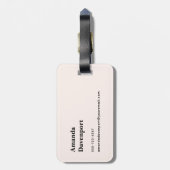 Aardbeiencupcake zoet dessert bagagelabel (Achterkant verticaal)