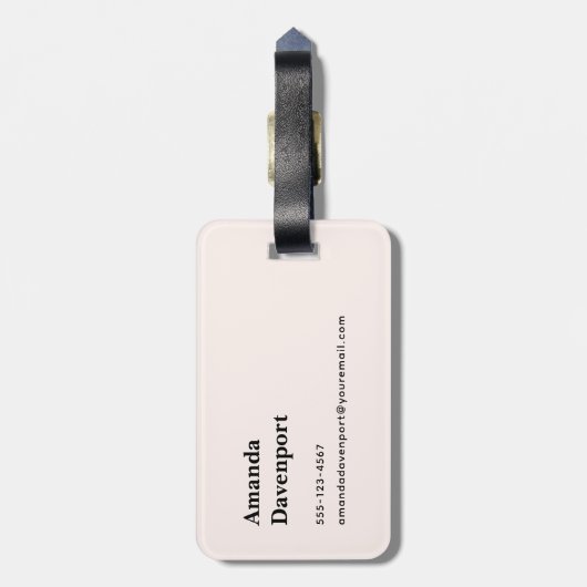 Aardbeiencupcake zoet dessert bagagelabel (Achterkant verticaal)