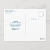 Aardbeiencupcake zoet dessert bedankt briefkaart (Achterkant)