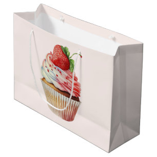 Aardbeiencupcake zoet dessert groot cadeauzakje
