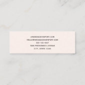 Aardbeiencupcake zoet dessert mini visitekaartje (Achterkant)