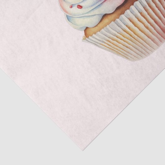 Aardbeiencupcake zoet dessert tissuepapier (Detail)