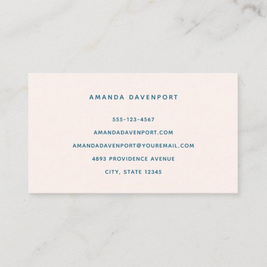 Aardbeiencupcake zoet dessert visitekaartje (Achterkant)