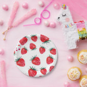 Aardbeiendeklaag Borden Papieren Bordje (Feest)