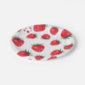 Aardbeiendeklaag Borden Papieren Bordje (Gekanteld)