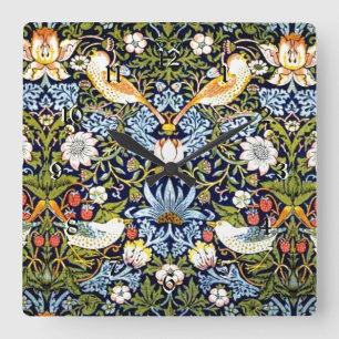 Aardbeiendief, beroemd patroon, vierkante klok