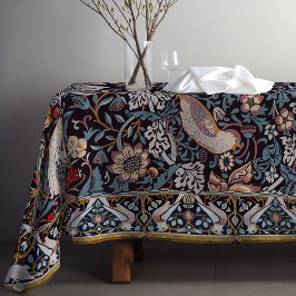 Aardbeiendief Blauw William Morris Patroon Tafelkleed