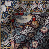 Aardbeiendief Blauw William Morris Patroon Tafelkleed