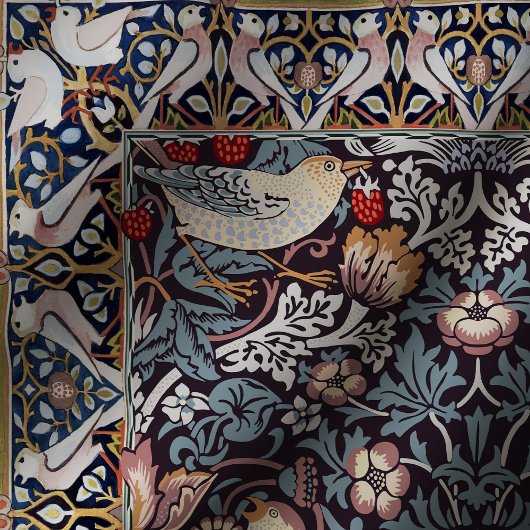 Aardbeiendief Blauw William Morris Patroon Tafelkleed