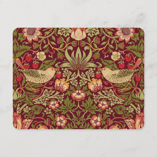 Aardbeiendief Bruiloft Informatie Kaart (Achterkant)