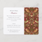 Aardbeiendief Bruiloft Receptie Kaart (Voorkant)