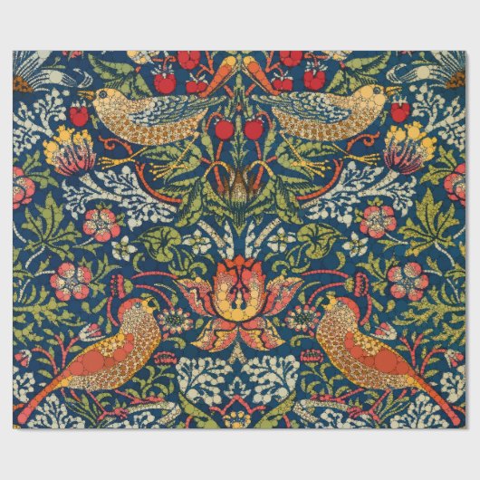 Aardbeiendief, Infinity Stippen van After Morris Cadeaupapier (Vlak)