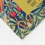 Aardbeiendief - Ontwerp van William Morris Fleece Deken (Hoek)