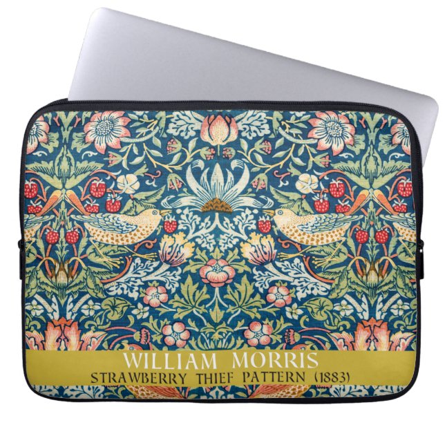Aardbeiendief - Ontwerp van William Morris Laptop Sleeve (Voorkant)