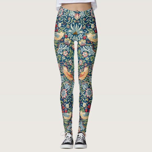 Aardbeiendief - Ontwerp van William Morris Leggings (Voorkant)