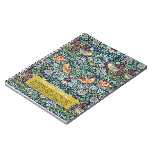 Aardbeiendief - Ontwerp van William Morris Notitieboek (Linkerzijde)