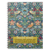 Aardbeiendief - Ontwerp van William Morris Notitieboek (Voorkant)