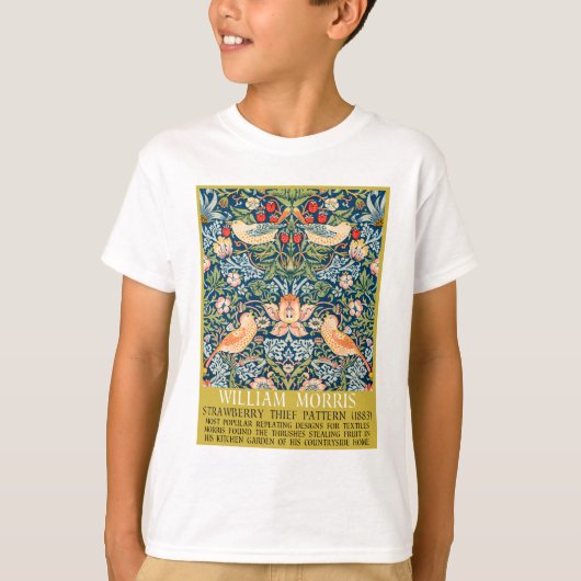 Aardbeiendief - Ontwerp van William Morris T-shirt (Voorkant)